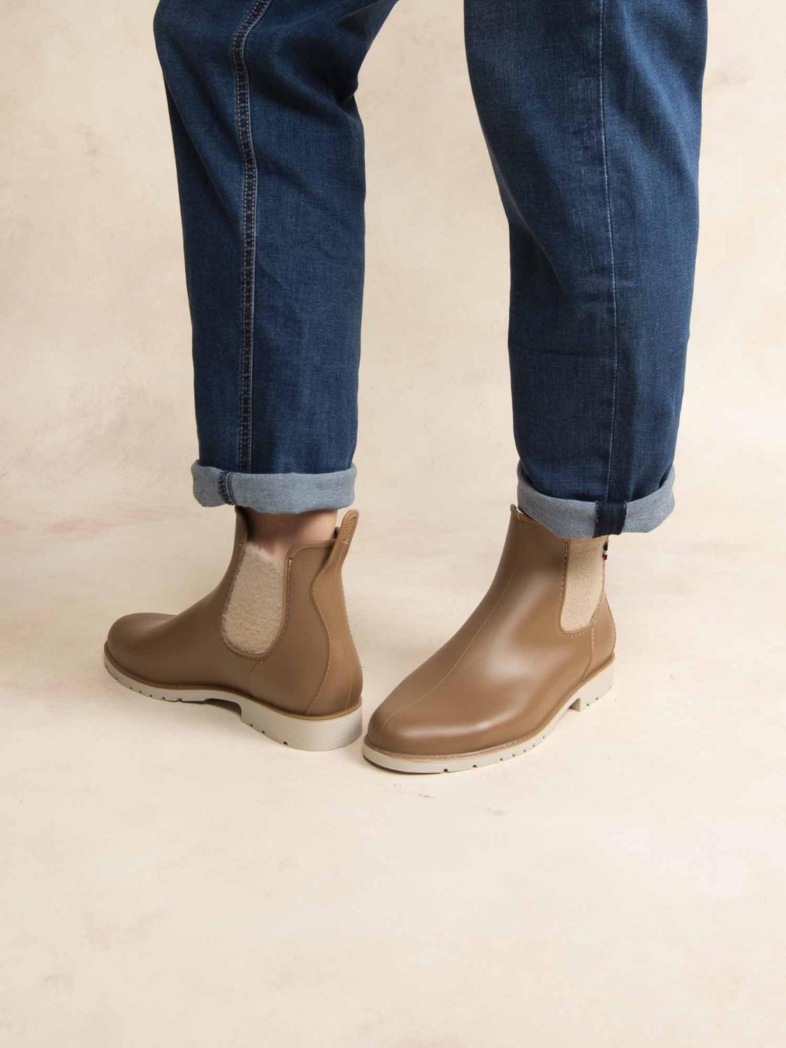 Bottines de Pluie Femme Fabriquées en France Noir - 5