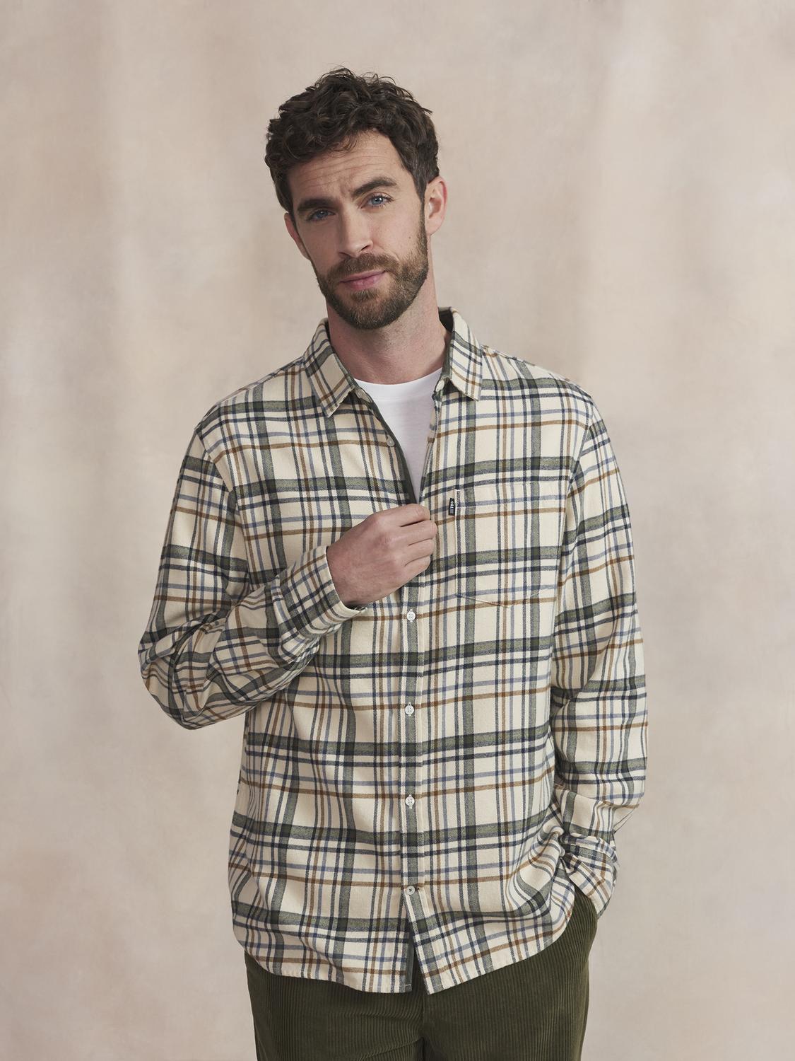 Chemise Homme Coton Beige FRANKCHE - 1