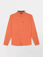 Chemise Homme Manches Longues Lin/Coton Jaune - 8