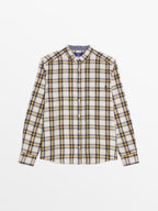 Chemise Homme A Carreaux Jaune et Noir - 2