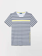 Tee Shirt Homme Marinière Toucher Epais Blanc - 2
