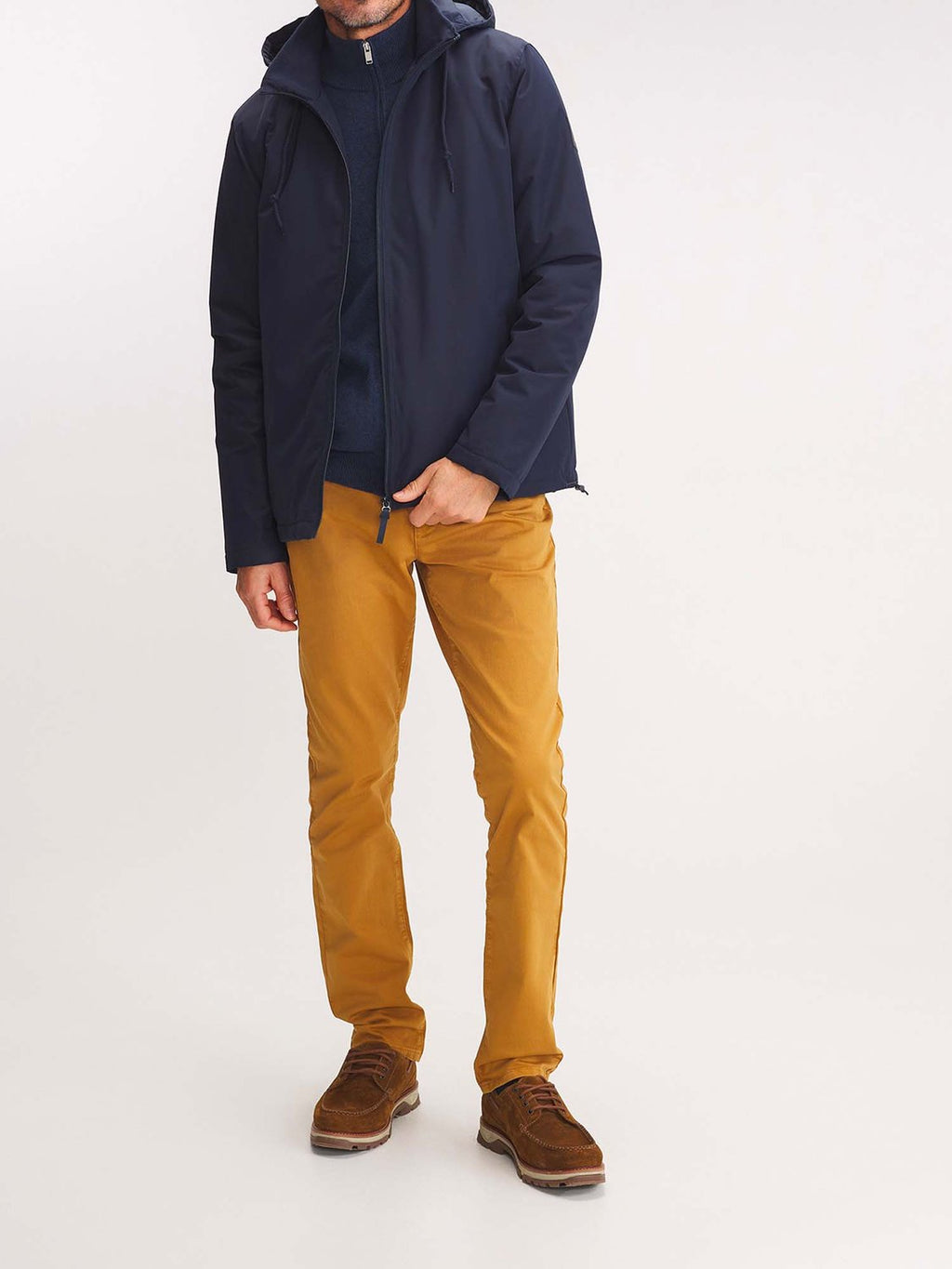Veste Homme Imperméable Capuche Marine - 2