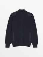 Gilet Homme Zippée Maille Marine - 2