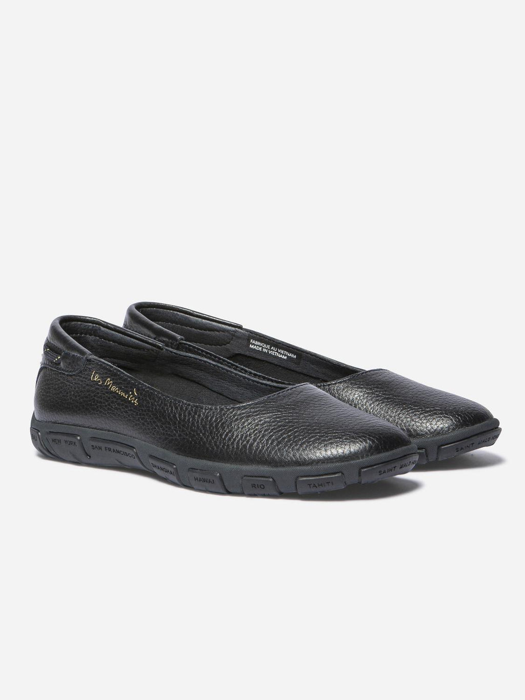 Ballerine femme cuir bleu marine foncé - 2