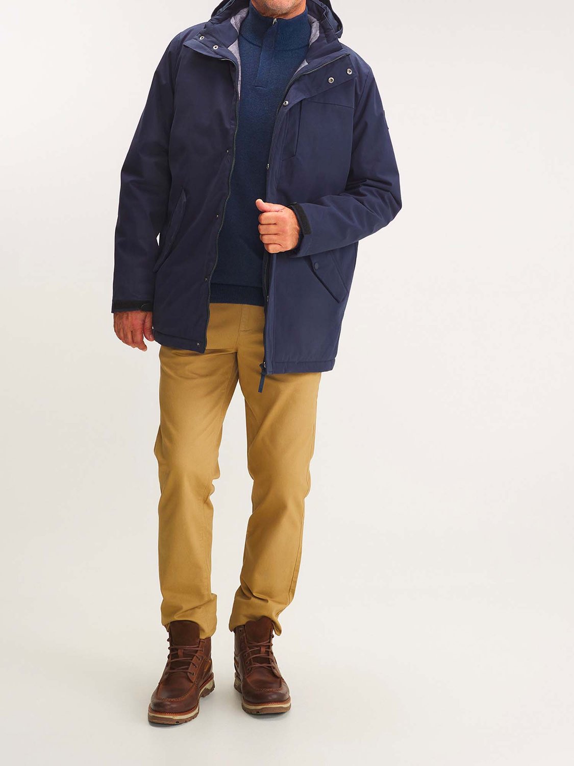 Veste Homme Imperméable Mi-Longue Marine - 2
