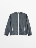 Blouson Homme Imperméable A Capuche Marine - 1