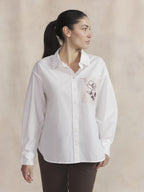 Chemise Femme Coton Blanc ERINANEW - 1