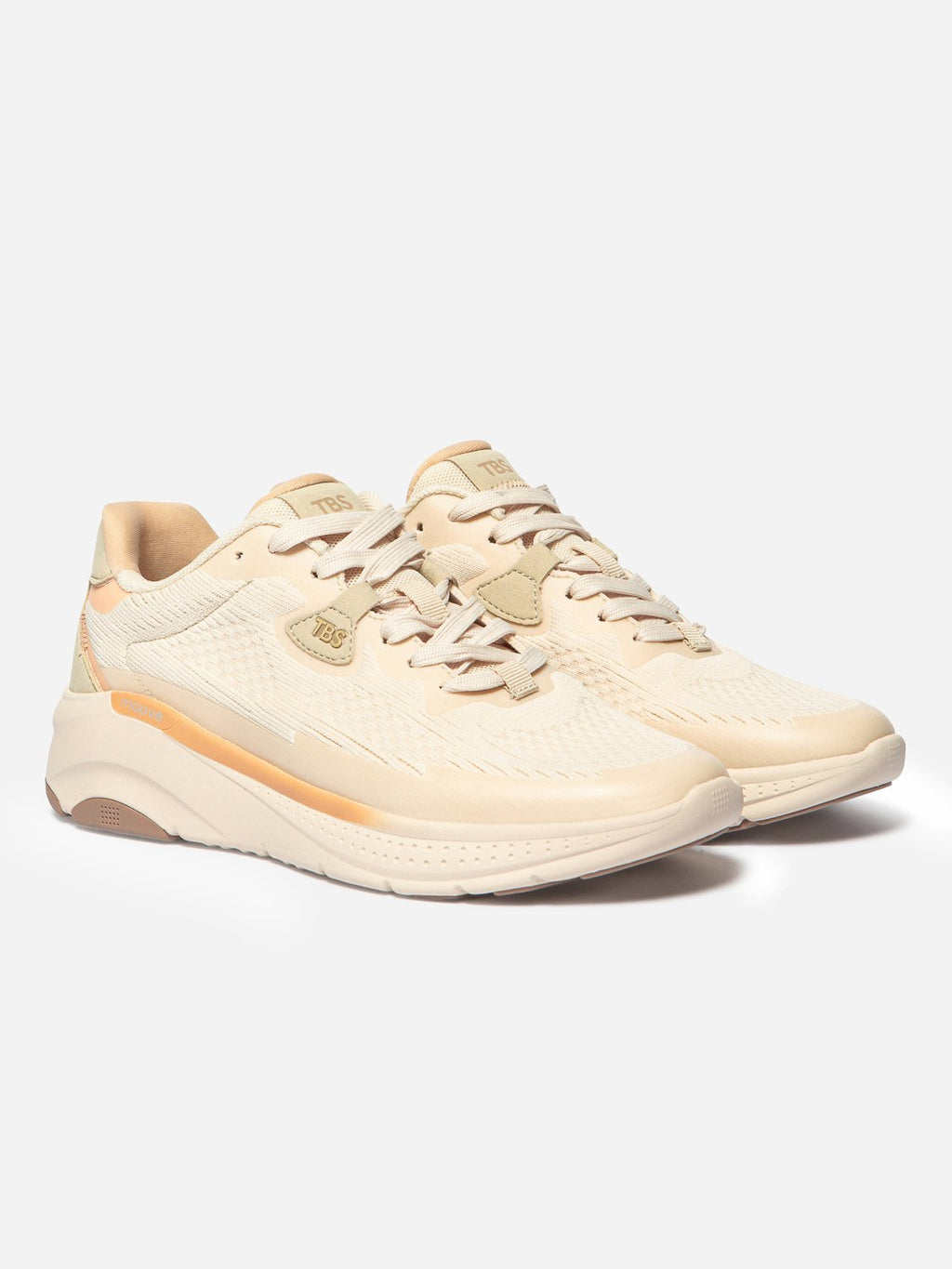 Baskets Femme Confort Textile Recyclé Beige - 2