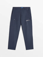 Pantalon Homme Stretch Ceinture Elastiquée Marine - 1