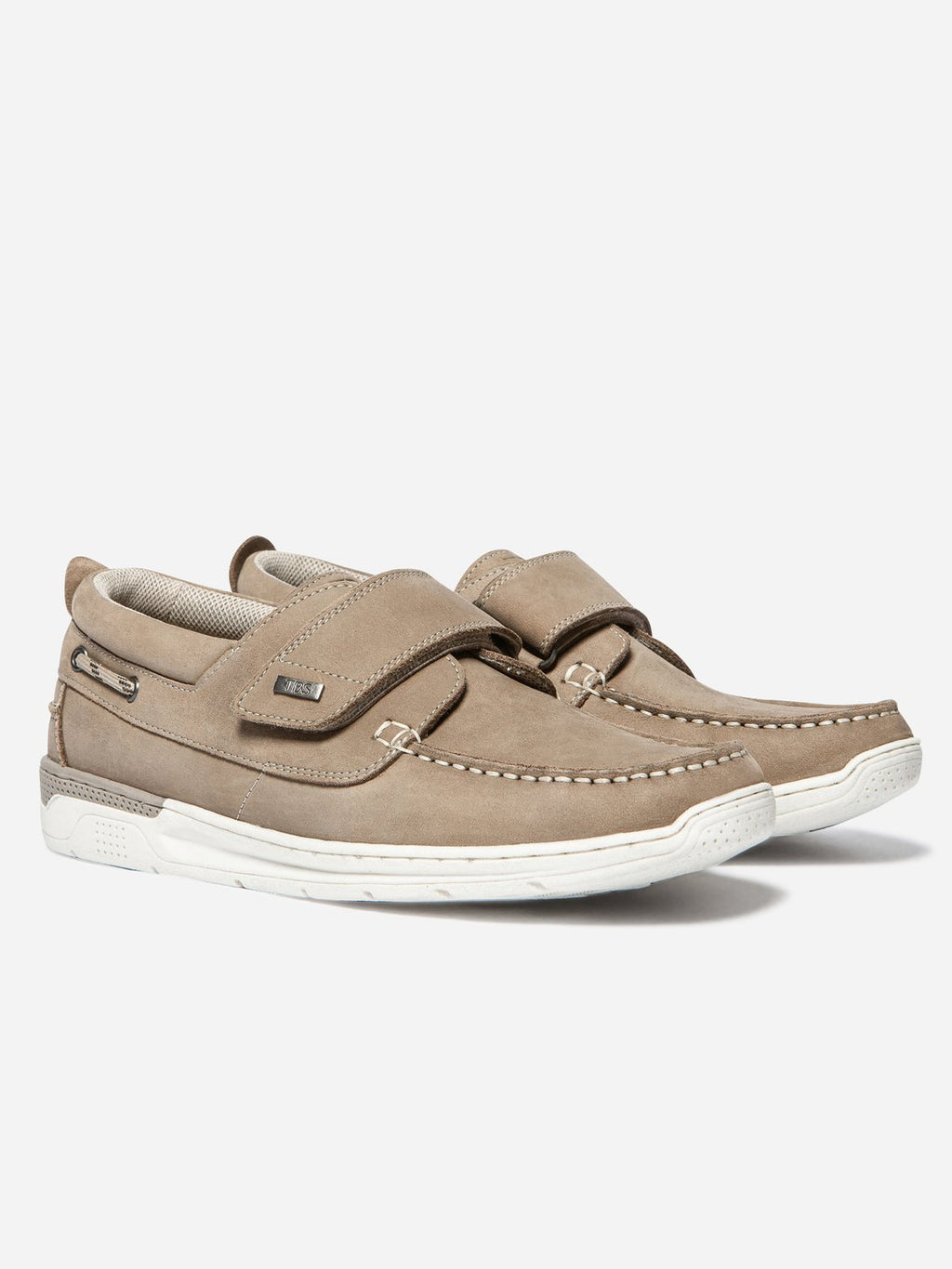 Chaussures Bateau Homme A Scratch Cuir Beige - 2