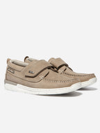 Chaussures Bateau Homme A Scratch Cuir Beige - 2