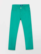 Pantalon Femme 7/8 Coton Stretch Vert - 2