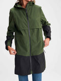 Veste Longue Femme Imperméable Verte - 1