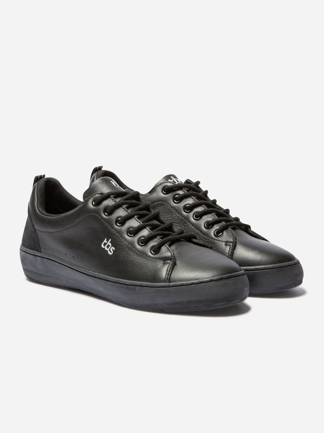 Tennis Femme Confort Dessus Cuir Noir - 2