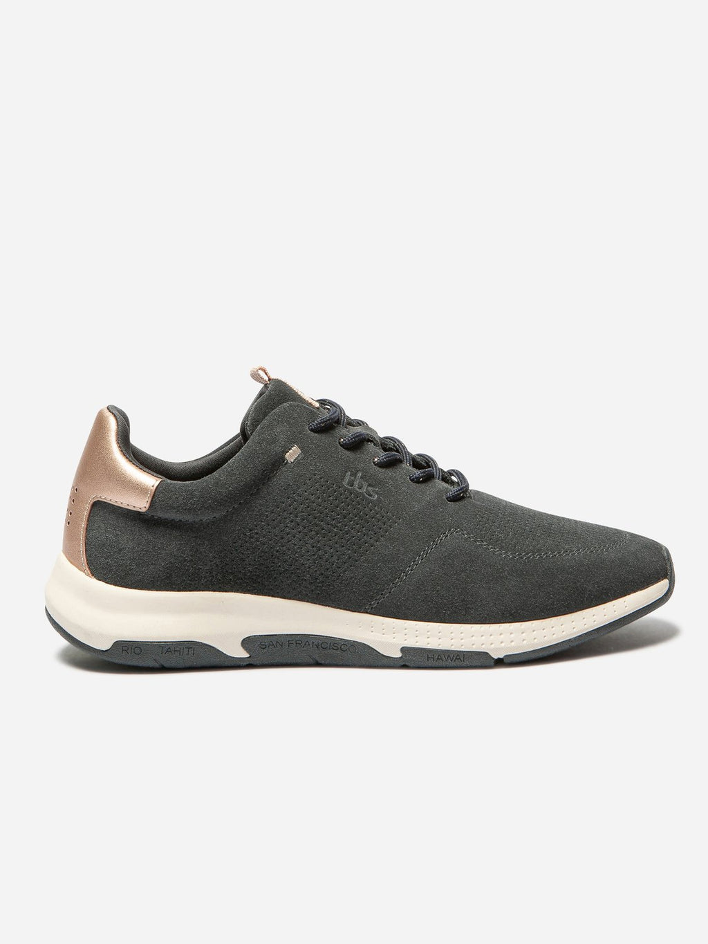 Baskets Femme Confort Cuir Gris - 1