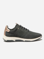 Baskets Femme Confort Cuir Gris - 1