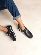 Chaussures Bateau Femme Cuir Marine - 1
