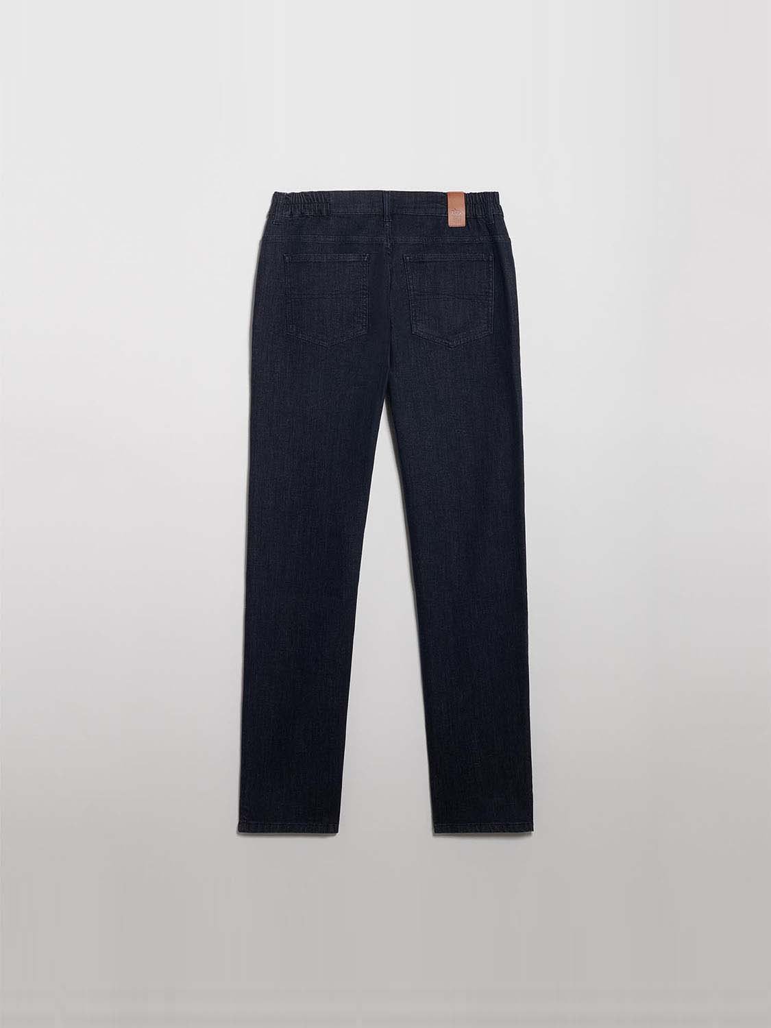 Jean Homme Ceinture Elastiquée Coton Biologique Bleu - 2