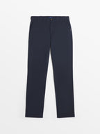 Pantalon Homme Ceinture Elastiquée Marine - 2