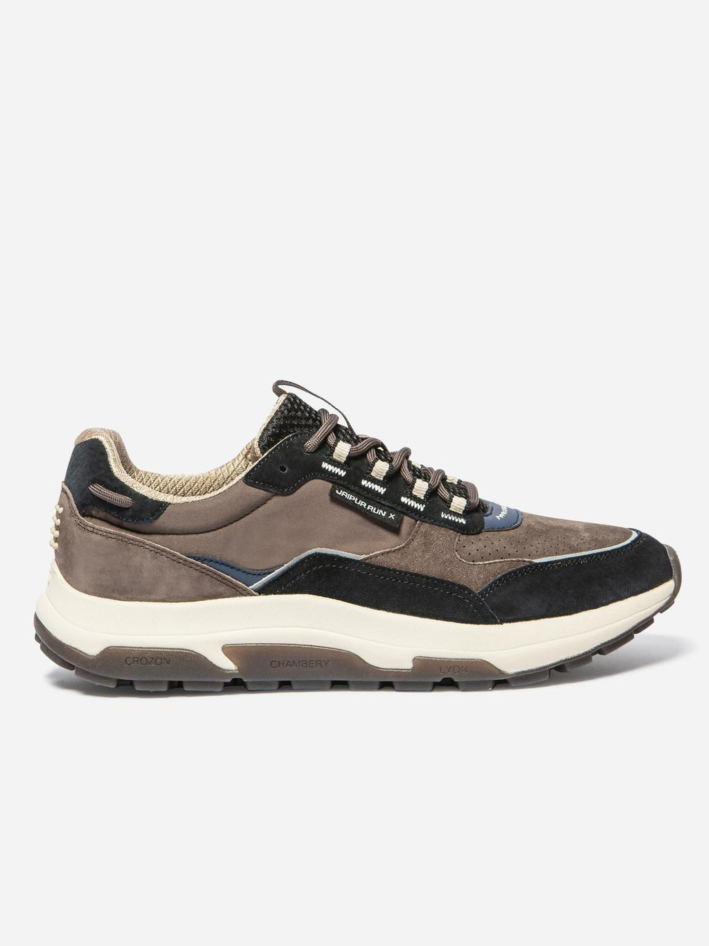 Running Homme Doublée Textile Cuir Chocolat et Noir JONASSE - 2
