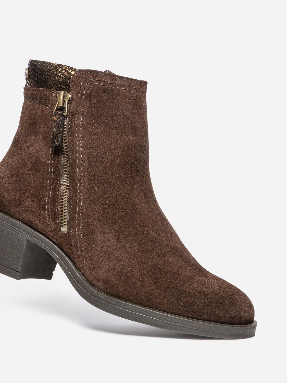 Boots Zippées Femme Cuir Noir WASSILA - 4