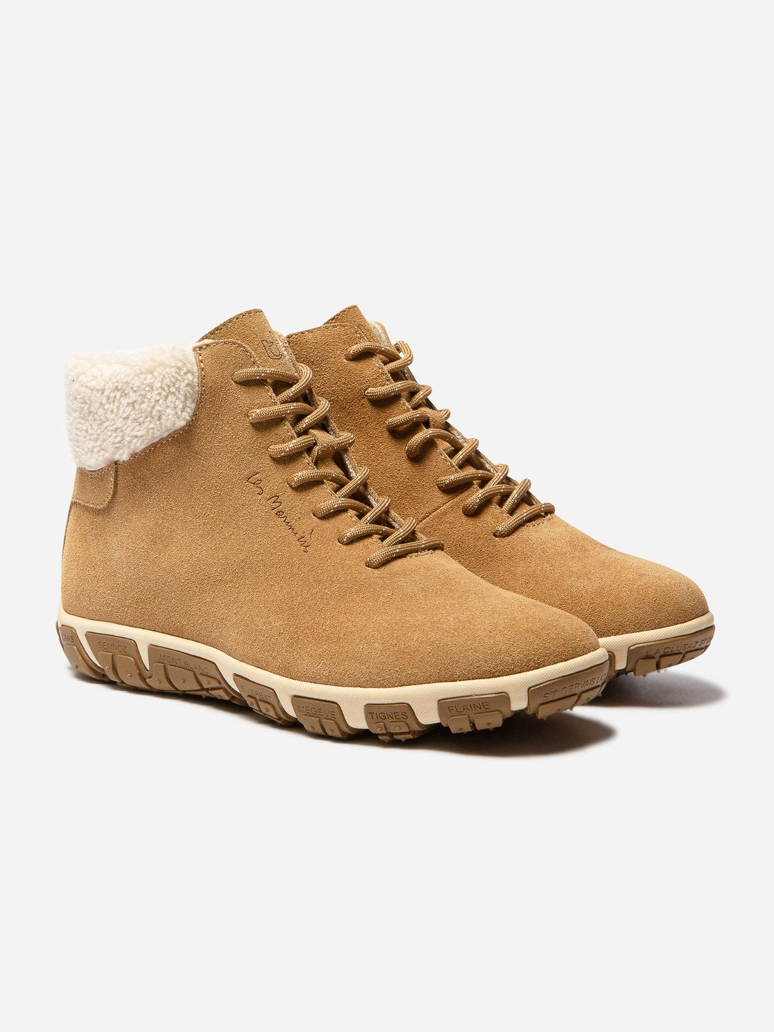 Boots Femme Doublée Feutrine Cuir Marine - 6