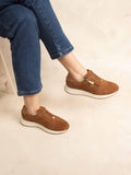 Tennis Femme Doublée Cuir Tan BLONZIP - 1