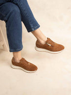 Tennis Femme Doublée Cuir Tan BLONZIP - 1