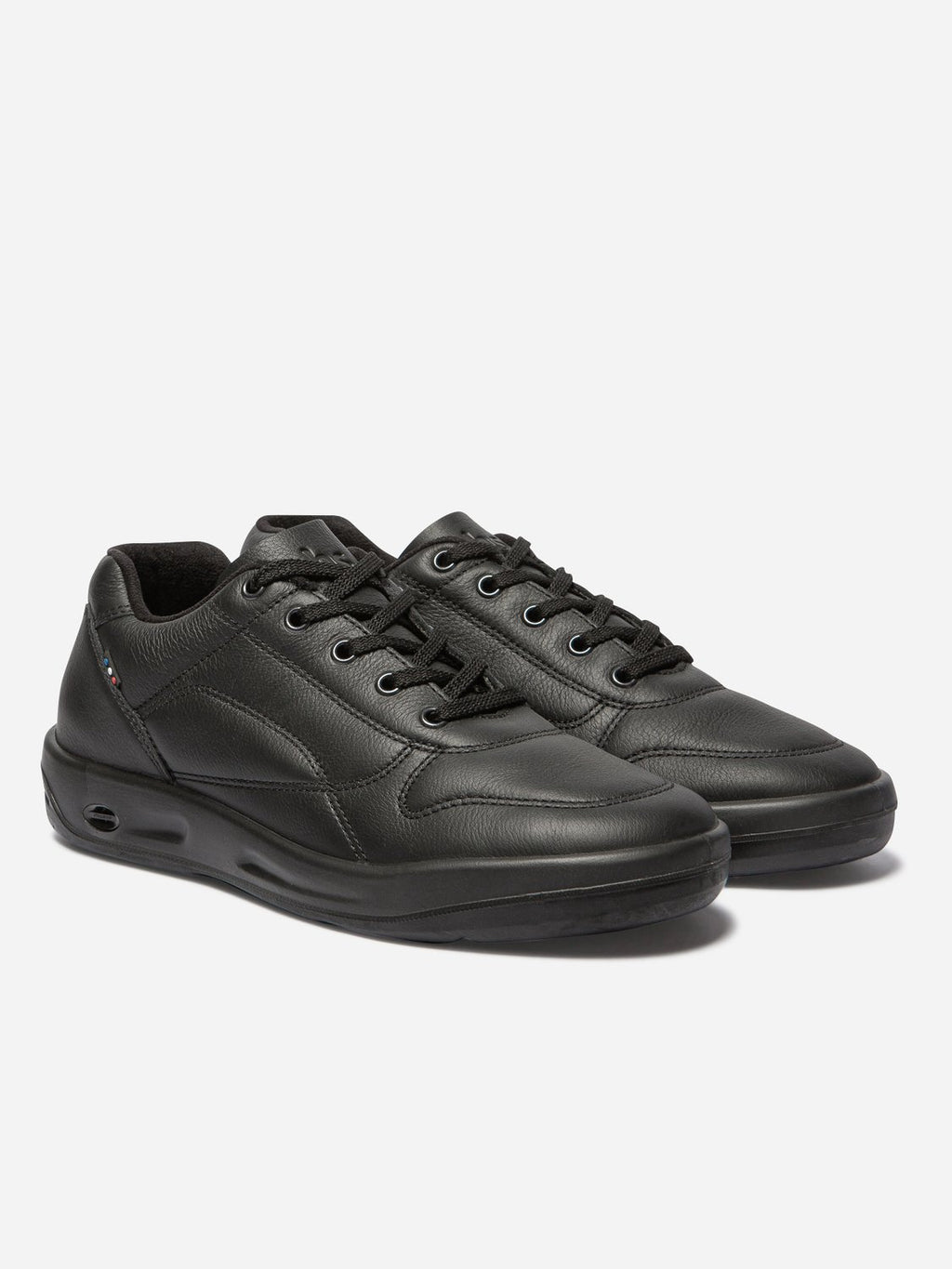 Baskets Homme Confort Dessus Cuir Noir - 2