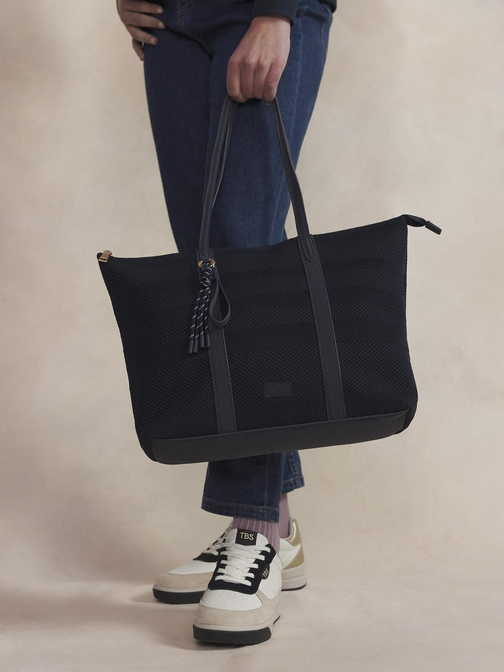 Sac Cabas Femme Knit Recyclé Marine - 1