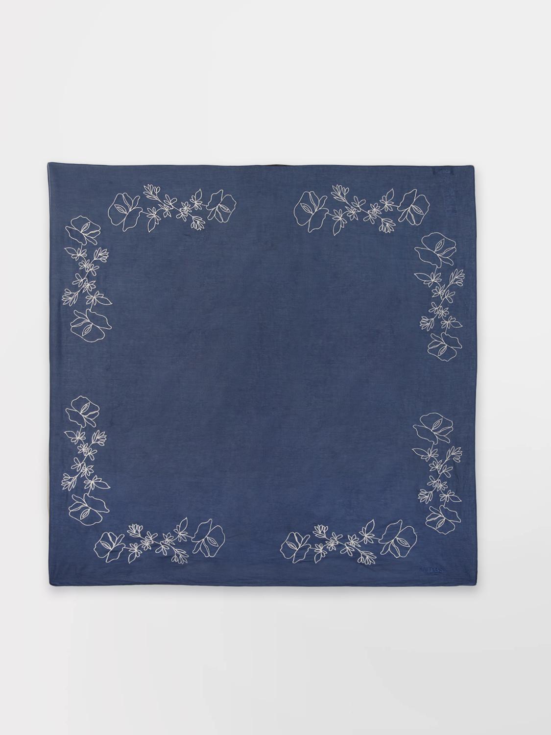 Foulard Femme Textile Chocolat et Osier ANNAFOU - 3