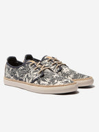 Tennis Homme En Toile Rayée Marine et Crème - 4