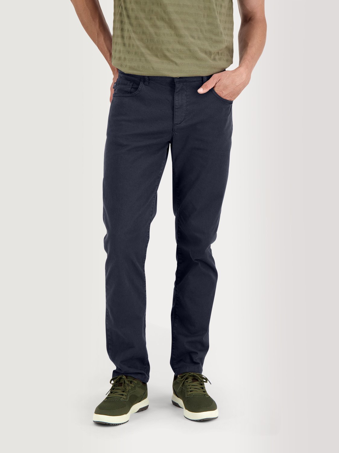 Pantalon Homme Coton Stretch Marine - 1