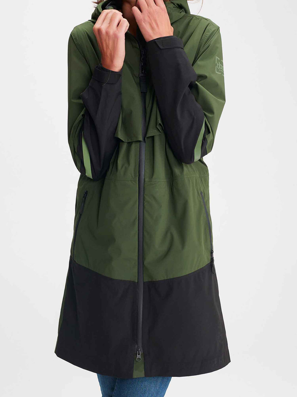 Veste Longue Femme Imperméable Verte - 2