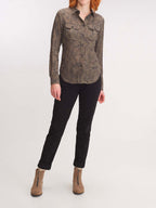 Chemise Femme Motif Floral Kaki - 2