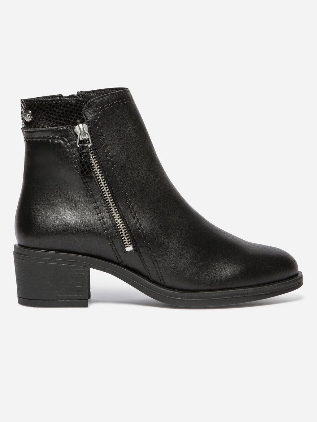 Boots Zippées Femme Cuir Noir WASSILA - 1
