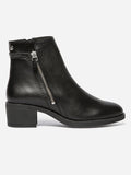 Boots Zippées Femme Cuir Noir WASSILA - 1