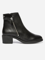 Boots Zippées Femme Cuir Noir WASSILA - 1