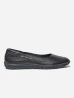 Ballerine femme cuir bleu marine foncé - 1