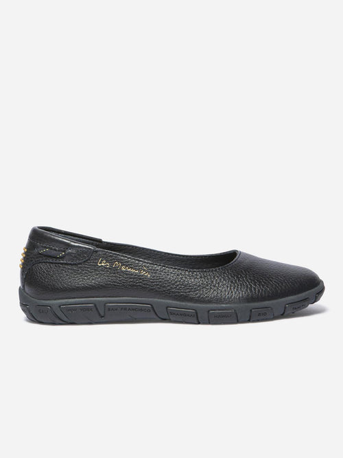 Ballerine femme cuir bleu marine foncé - 1