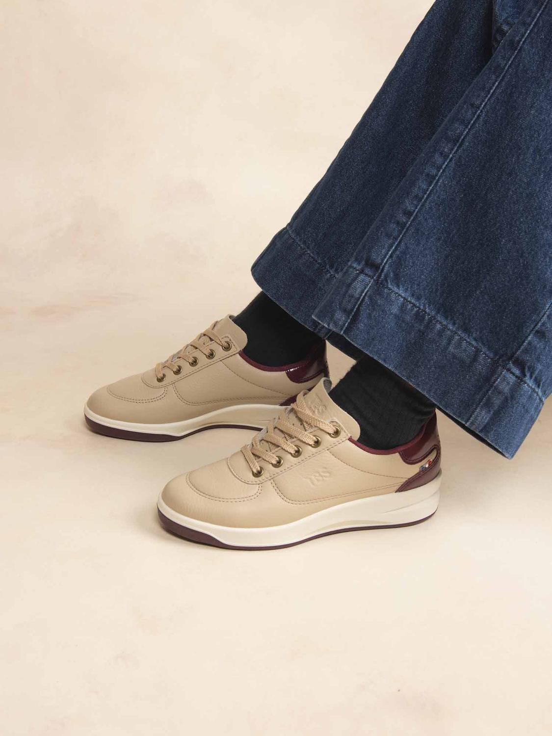 Baskets Femme Fabriquées en France Cuir Marron - 7