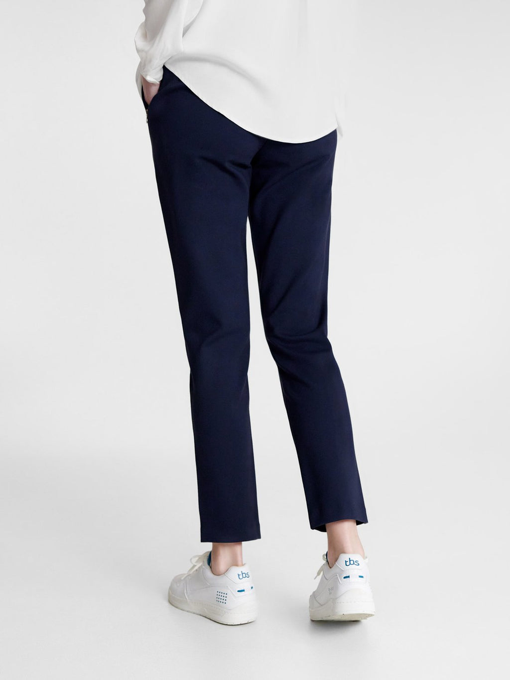 Pantalon Chino Femme Stretch Marine - 2