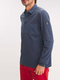 Polo Homme Manches Longues Marine - 1