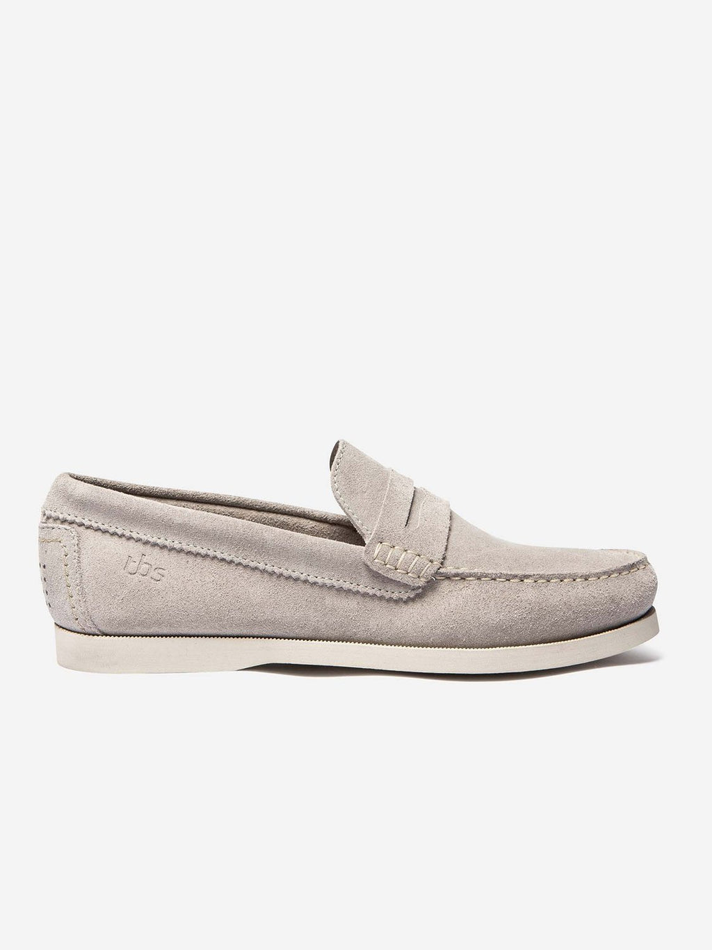 Mocassins Homme Souple Cuir Velours Gris Clair - 1