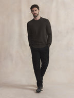 Pull Homme Col Rond Laine Coton Marine - 8