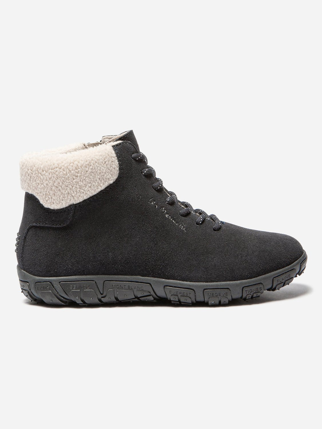 Boots Femme Doublée Feutrine Cuir Marine - 1