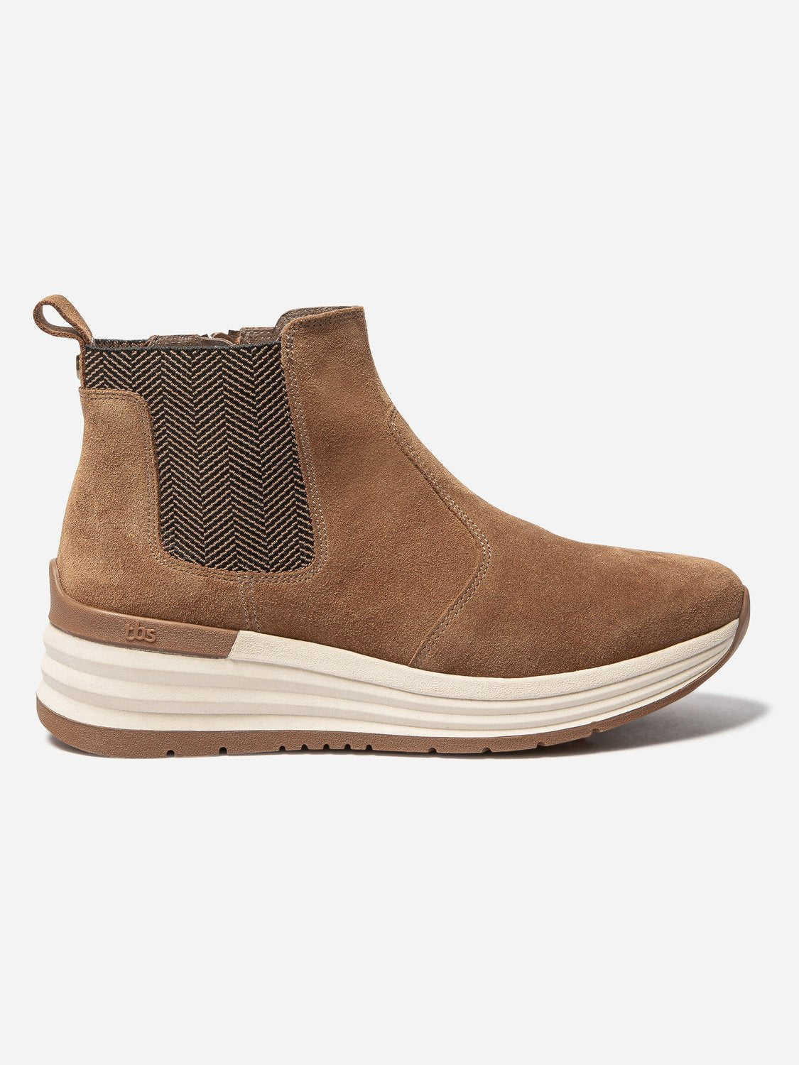 Boots Femme Semelle Sport Cuir Marron - 1