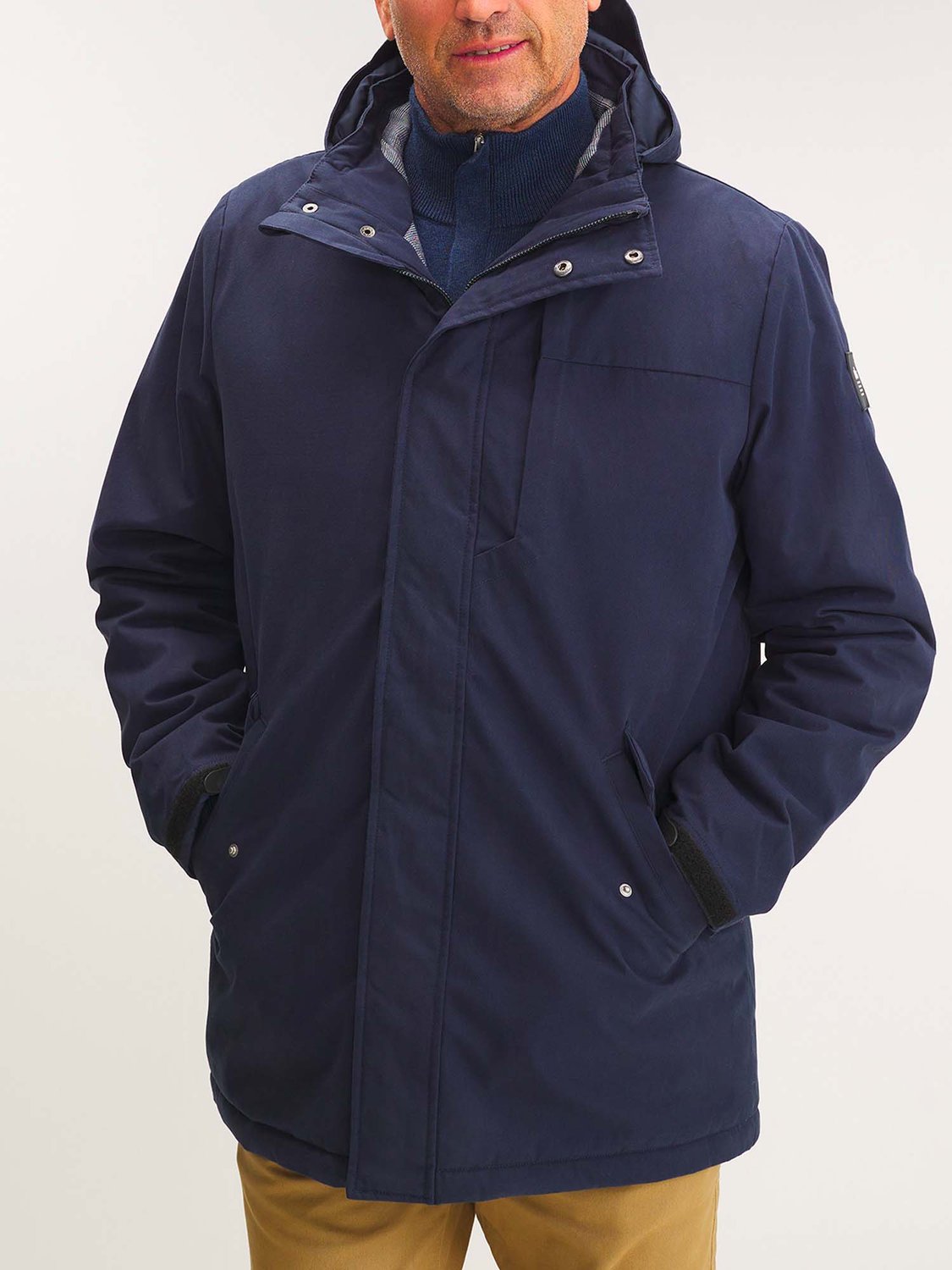 Veste Homme Imperméable Mi-Longue Marine - 1