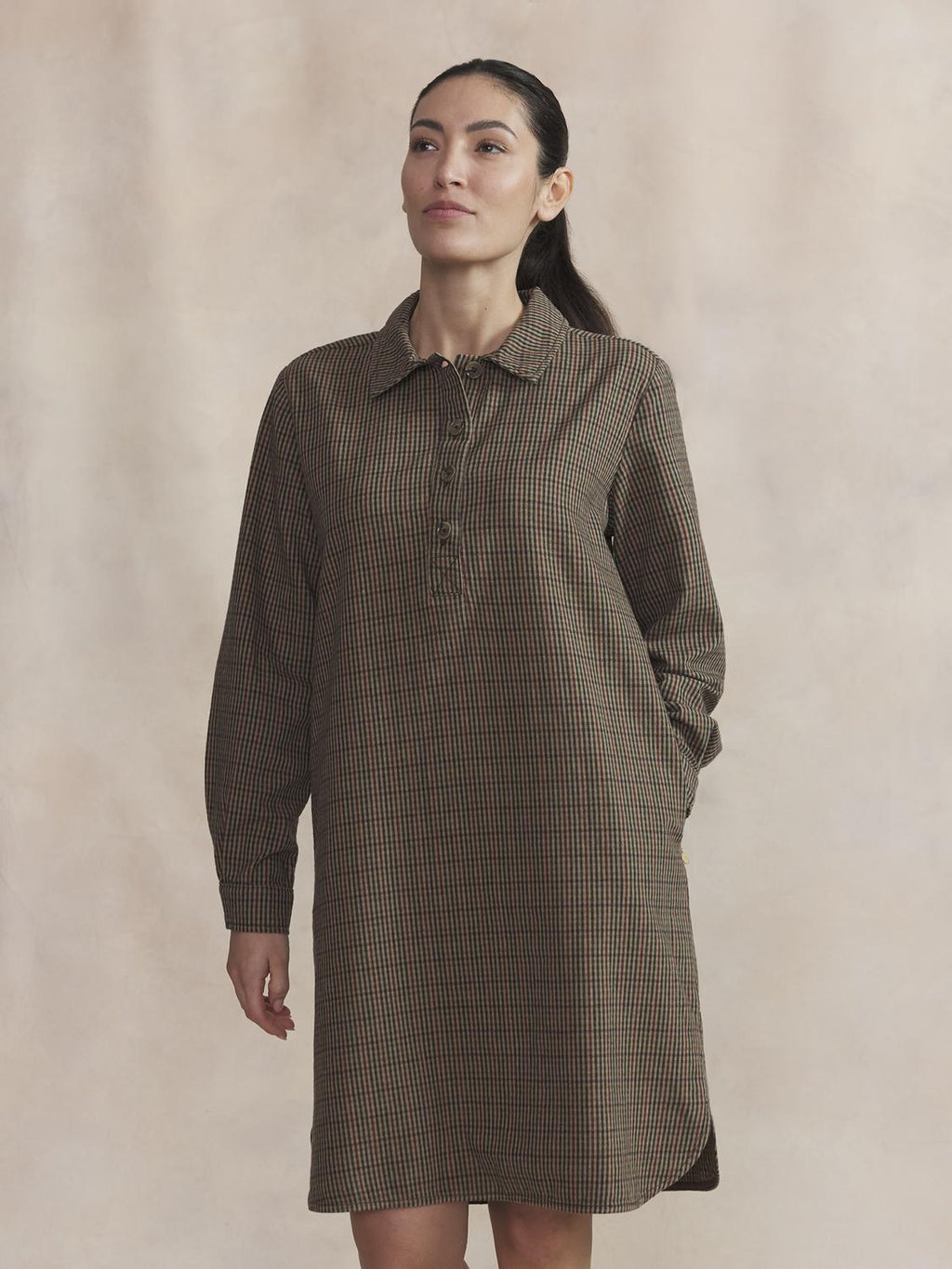 Robe Femme Flanelle Marine JOYCEROB - 4