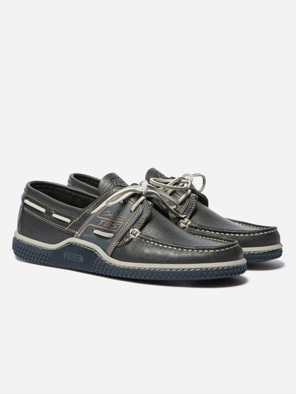 Chaussures Bateau Homme Cuir Marine Foncé - 2